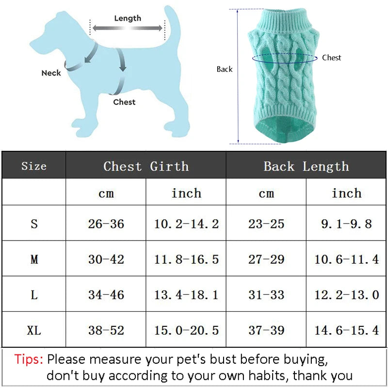 Sweaters for Small Medium Dogs& Cats Clothes