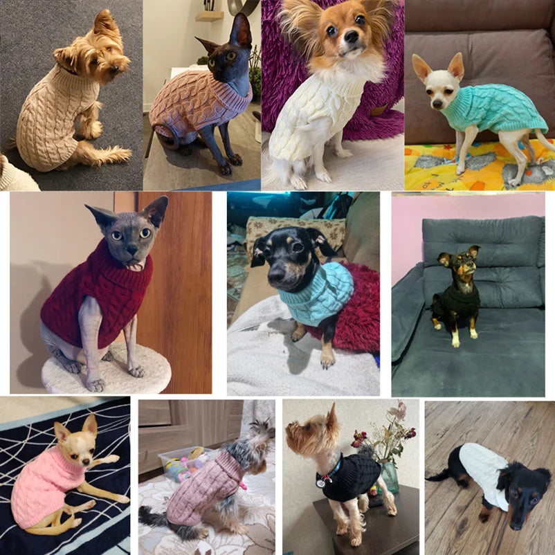 Sweaters for Small Medium Dogs& Cats Clothes