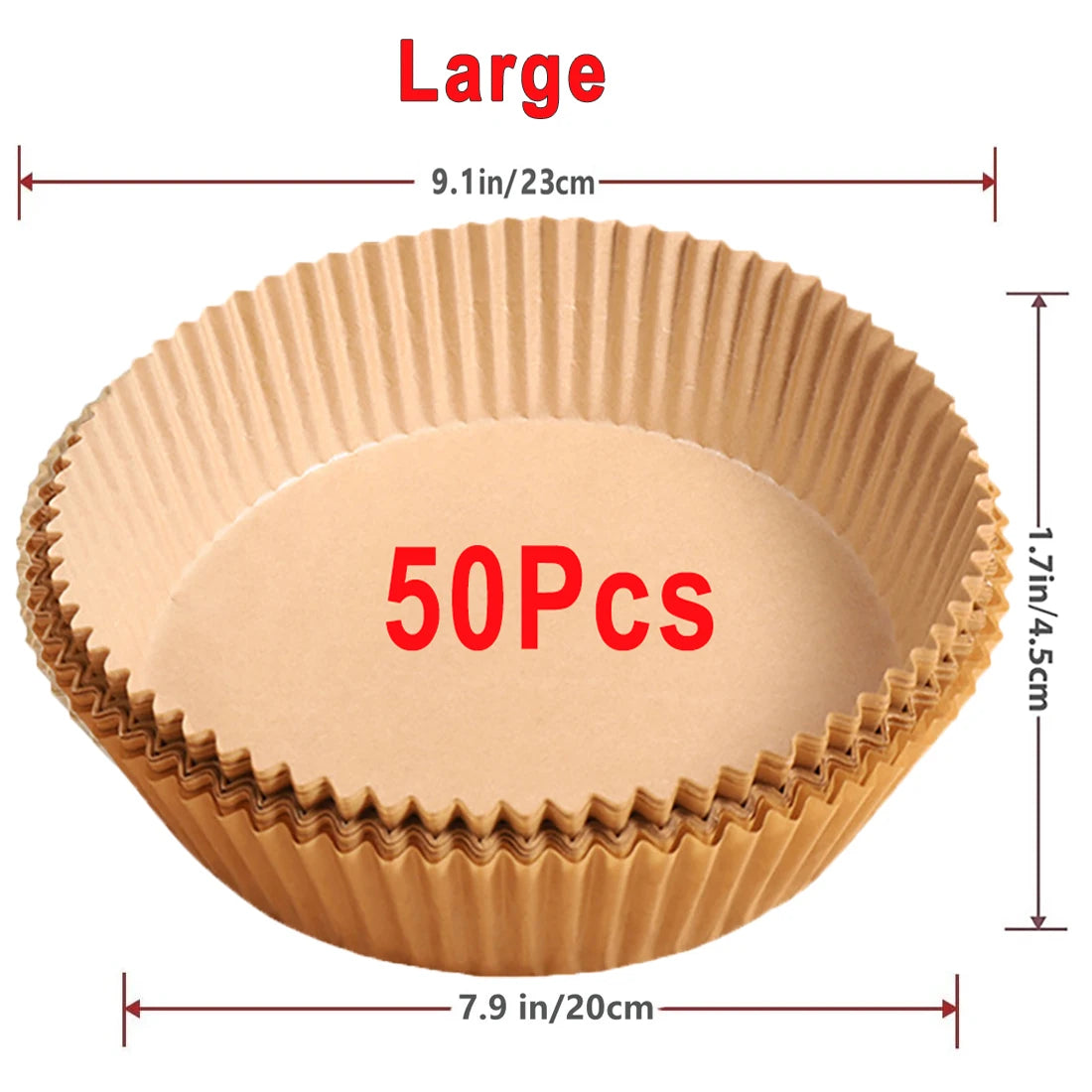 50/100Pcs Non-Stick Airfryer Baking Papers