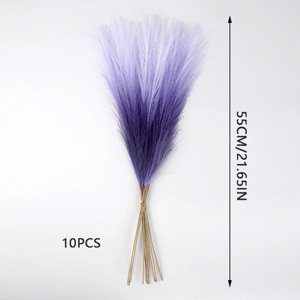 10 pcs Artificial Pampas Grass Decor Flowers