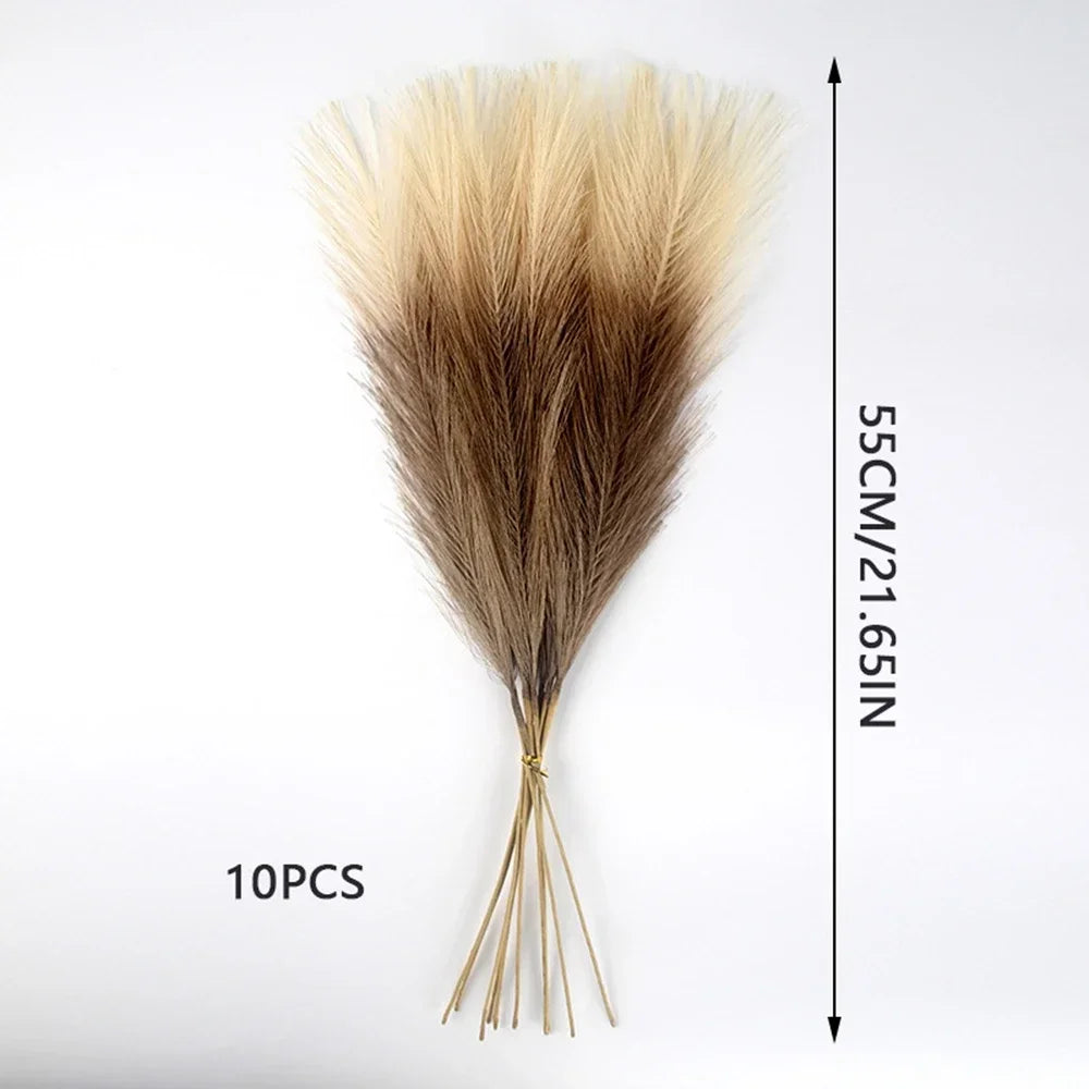 10 pcs Artificial Pampas Grass Decor Flowers