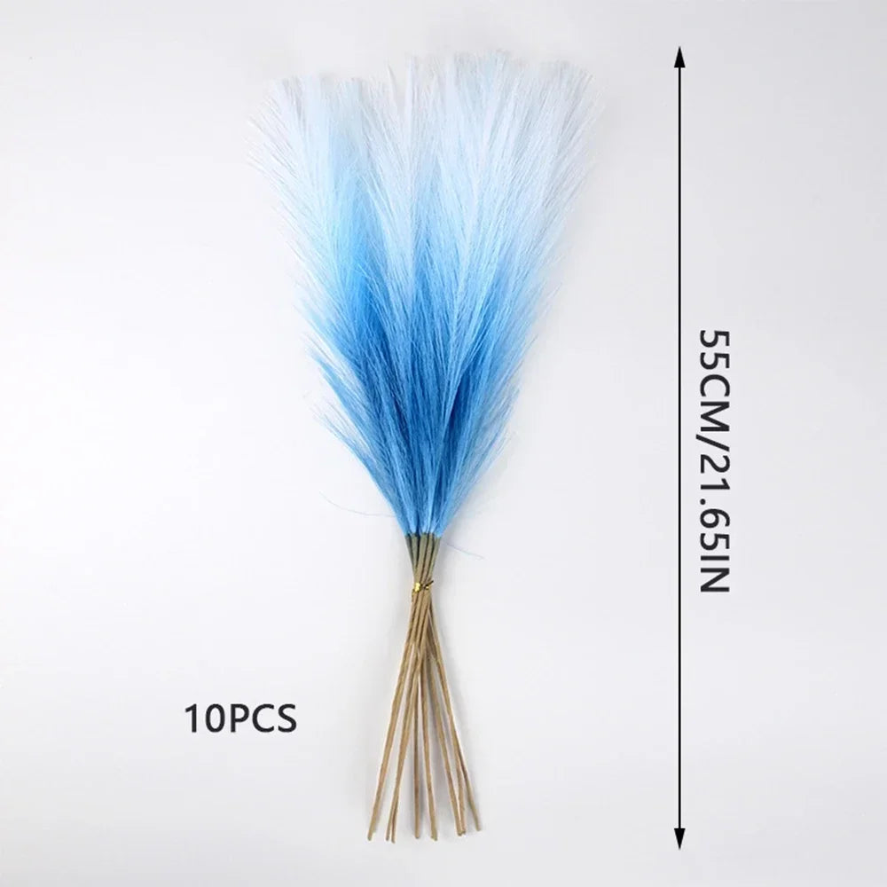 10 pcs Artificial Pampas Grass Decor Flowers